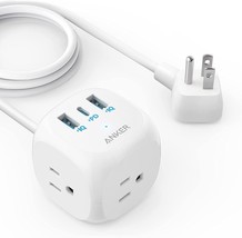 Anker 20W USB C Power Strip, 321 Power Strip with 3 Outlets and USB C Charging - £23.42 GBP