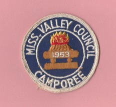 VINTAGE 1953 MISS. VALLEY COUNCIL CAMPOREE BOYSCOUT PATCH - $11.80