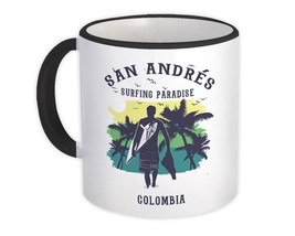 San Andrés Colombia : Gift Mug Surfing Paradise Beach Tropical Vacation - £12.70 GBP