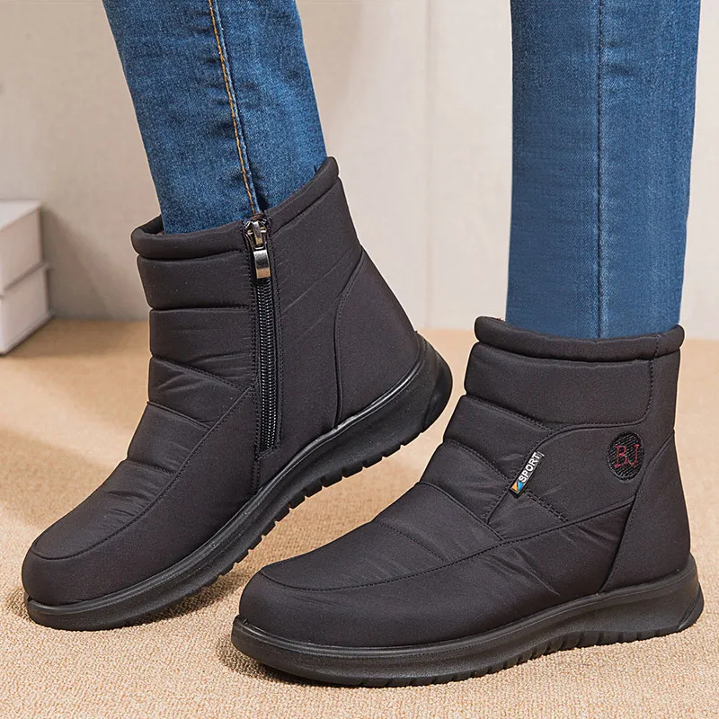 2024 New Women Boots Waterproof Snow Boots For Winter Shoes Women Zipper Ankle B - £151.49 GBP