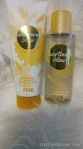 Pink By Victoria Secret 2PC Sets Sunflower Glow Golden Sunflower and Ora... - £35.97 GBP