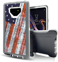 For Samsung Note 9 Heavy Duty Case w/ Clip USA Flag - £6.72 GBP