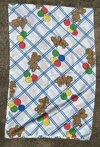 Vintage Teddy Bears &amp; Balloons Stripes Pillowcase Bedding Upcycle Craft ... - $186.39 MXN