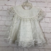 Kids Time USA Vintage Lace Sheer Dress 6-9 Months - £63.94 GBP