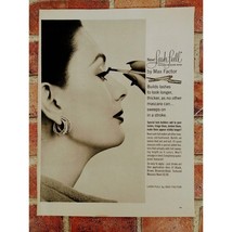 1963 Max Factor Lash Full Mascara Beautiful Woman PRINT AD Original Vtg ... - $14.84