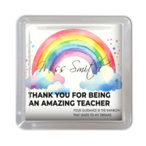 Thank You Teacher Gift Personalised Coaster - premium quality coaster - handmade - £4.66 GBP