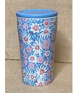 Opalhouse Blue Shabby Floral Stoneware Travel Mug w Lid - $10.89