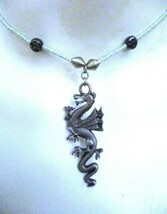 Dragon Pendant Choker Necklace Handmade Vintage Fits Petite Woman or You... - $28.60 CAD