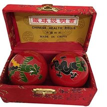 THY ARTS Baoding Balls Chinese Health Massage Exercise Stress Balls -Red Dragon  - £6.66 GBP