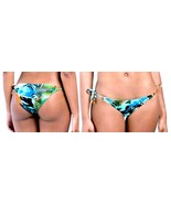 $88 Vitamin A Celebrity Bikini Bottoms 10 Large Swim Tie Sides Ruched Ba... - $26.33
