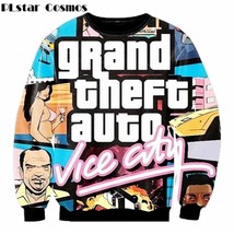 2018 New fashion  vice city print 3d Sweatshirt men/women Harajuku hoodies molet - £59.00 GBP