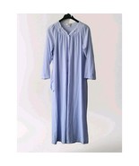 ShadowLine Long Sleeve Button Down Robe Blue Sz Medium Vtg - $19.99