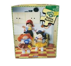 VINTAGE 1984 CABBAGE PATCH KIDS DOLLS PLAYSKOOL WOODEN PUZZLE BAKING BUD... - $14.25