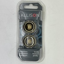 Allison Antique Brass knob Set Of 2 NIB 1-1/8” - £7.77 GBP