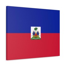Haiti Country Flag Canvas Vibrant Wall Art Unframed Home Decor - £60.74 GBP+