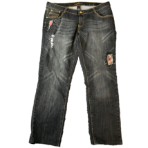 South Pole Jeans Size 16 Gold Chain Pocket Patchwork Embellished Y2K Vin... - $21.50