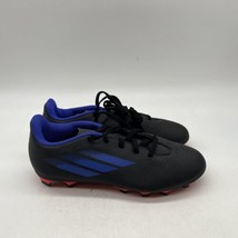 Adidas Speedflow 4 Black Blue Soccer Youth Cleat  Sz 5 FY3318 - £26.67 GBP