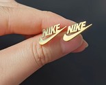 Nike Swoosh Gold - Plated Metal Stud Earrings, Pair, For Men or Women - $19.75