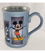 Disney World Mickey Mouse Emotions Mug Blue Grey Vintage Theme Parks - $9.49