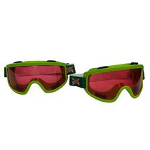 Lot of 2 Mountain Dew Promotional Ski / Snowboard Goggles Green with Red... - $32.21