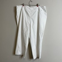 NWT Cato Women’s White Hi Rise Crop Pants Size 22W Elastic Waist - £14.98 GBP