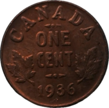 1936 Canadá 10 centavos - George V diseño de corona reedición conmemorativa - $18.54 CAD