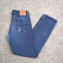 Levis 514 Jeans Men 34x34 Blue Denim Straight Stretch Rugged - £19.65 GBP