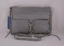 Rebecca Minkoff Mac Clutch in Soft Grey with Silver Hardware NWT - £214.98 GBP