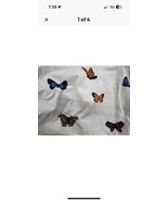 Vtg Martex Butterflies Sheet Realistic Butterfly Full Flat Make Dress De... - $741.26 MXN