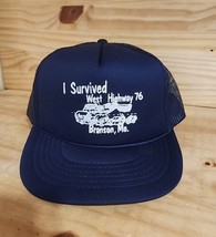 Vintage Trucker Hat Cap Snap Back I Survived West Highway 76 Branson Missouri - £11.06 GBP
