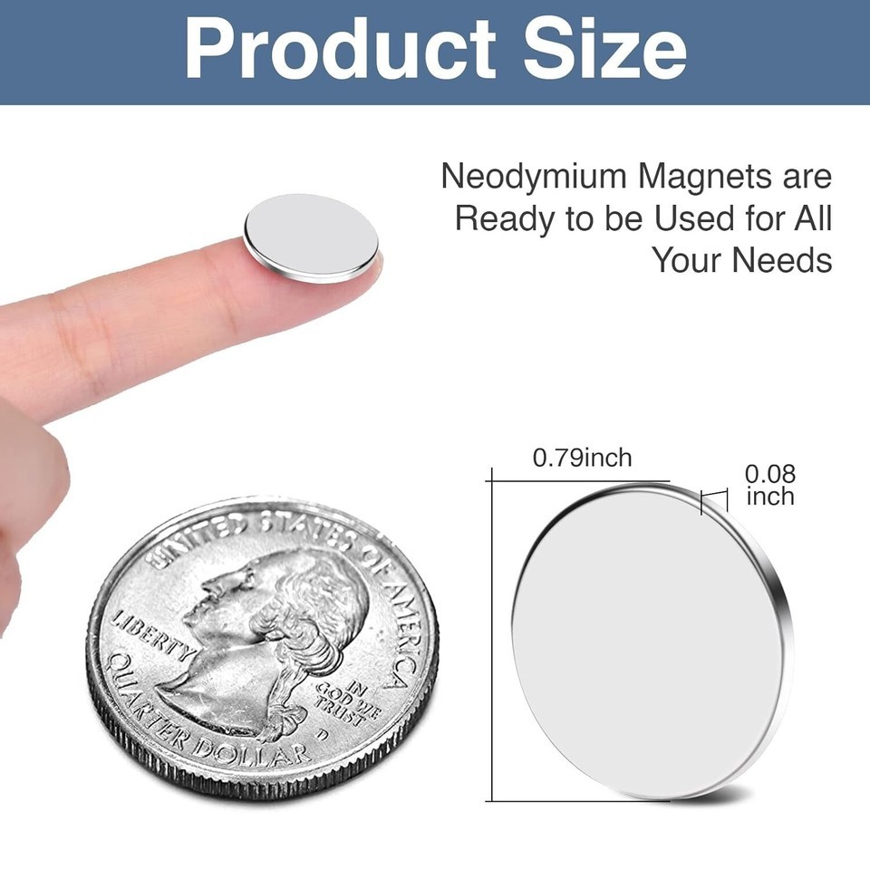 100 Count Small Strong Neodymium Magnets - Ideal for Home & Office Applications Item image 5