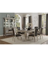 Modern Glam Silver Dining Set: 7pc w/ Extension - $2,853.07 CAD