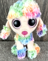 Ty Beanie Boos &quot;Rainbow&quot; 6 INCH  Multicolor Poodle Small Plush Animal To... - £4.66 GBP