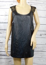 Lane Bryant Black Faux Leather Lace Detail Top Size: 18/20 - £16.77 GBP