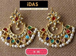 Kundan Bridal jewelry earrings Set Online beads Fashion beautiful free shipping - £23.11 GBP