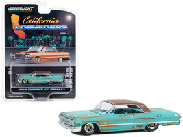 1963 Chevrolet Impala Lowrider Teal Patina (Rusted) with Brown Top and Teal I... - £12.32 GBP