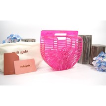 Cult Gaia Qajar Rose Pink Marble Acrylic Mini Ark Top Handle Bag NWT - £190.35 GBP