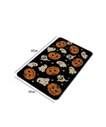 Black Halloween Pumpkin Ghost Print Door Ground Mat - $120.11 MXN