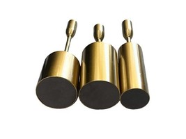 Set of 3 Mid Century Modern Brass Taper Candle Holders Minimalist Decor image 10
