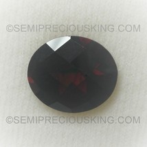 Natural Rhodolite Oval Checkerboard Cut 16x14mm Raspberry Color FL Clarity Loose - £1,125.00 GBP
