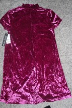 Lord &amp; Taylor Design Lab Magenta Polyester Velour Full Zip Gown Size XS NWT - £11.47 GBP