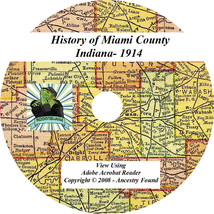 1914 History &amp; Genealogy of MIAMI County Indiana IN - £4.68 GBP