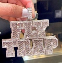 4.89Ct Baguette Diamanti Finti da Uomo su Misura Lettera Nome Ciondolo Argento - £356.03 GBP