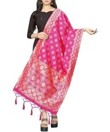 Seidenmischung Banarsi Dupatta Stickerei Chunni Damen Daily Partykleidun... - $36.64