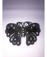 Vintage Silver Colored Butterfly Barrette - $20.05