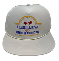 Vintage I Celebrated July 4th 1988 Working on Air Force One Hat Cap Trucker Mens - £39.56 GBP