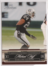 Michael Huff Oakland Raiders DB 2007 Playoff Prestige Card 107 Near-Mint - £1.54 GBP