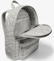 NWB Michael Kors Winnie MD Quilted Nylon Gray Backpack 35T0UW4B2C Dust Bag FS Y - £98.12 GBP