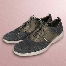 Cole Haan Grand OS Oxford Shoes Men&#39;s size 11Gray Knit Leather Brogue Sn... - $60.19