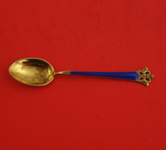 Anitra by Th. Olsens Silver Demitasse Spoon royal blue enamel vermeil 3 ... - €47,26 EUR